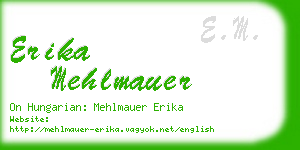 erika mehlmauer business card